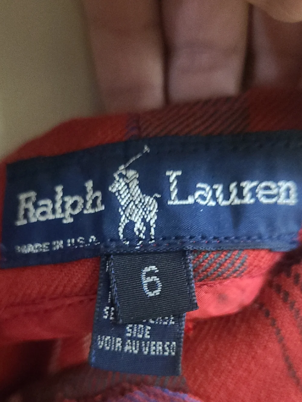 1980s Ralph Lauren Tartan Plaid Blanket Wrap-skirt Sz 6 - Picture 3 of 5